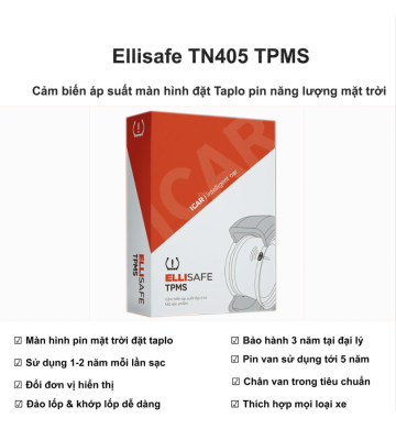 Hệ Thống Cảm Biến Áp Suất Lốp TN405 Có Màn Hình Năng Lượng Mặt Trời